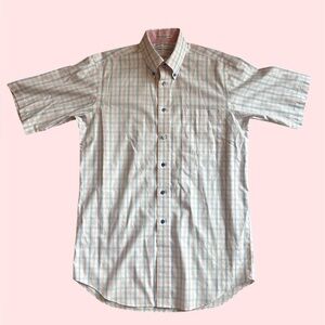 Paul Fredrick Baby Reveal Dress Shirt  Size 15 Cotton‎ Non-Iron Short Sleeve EUC